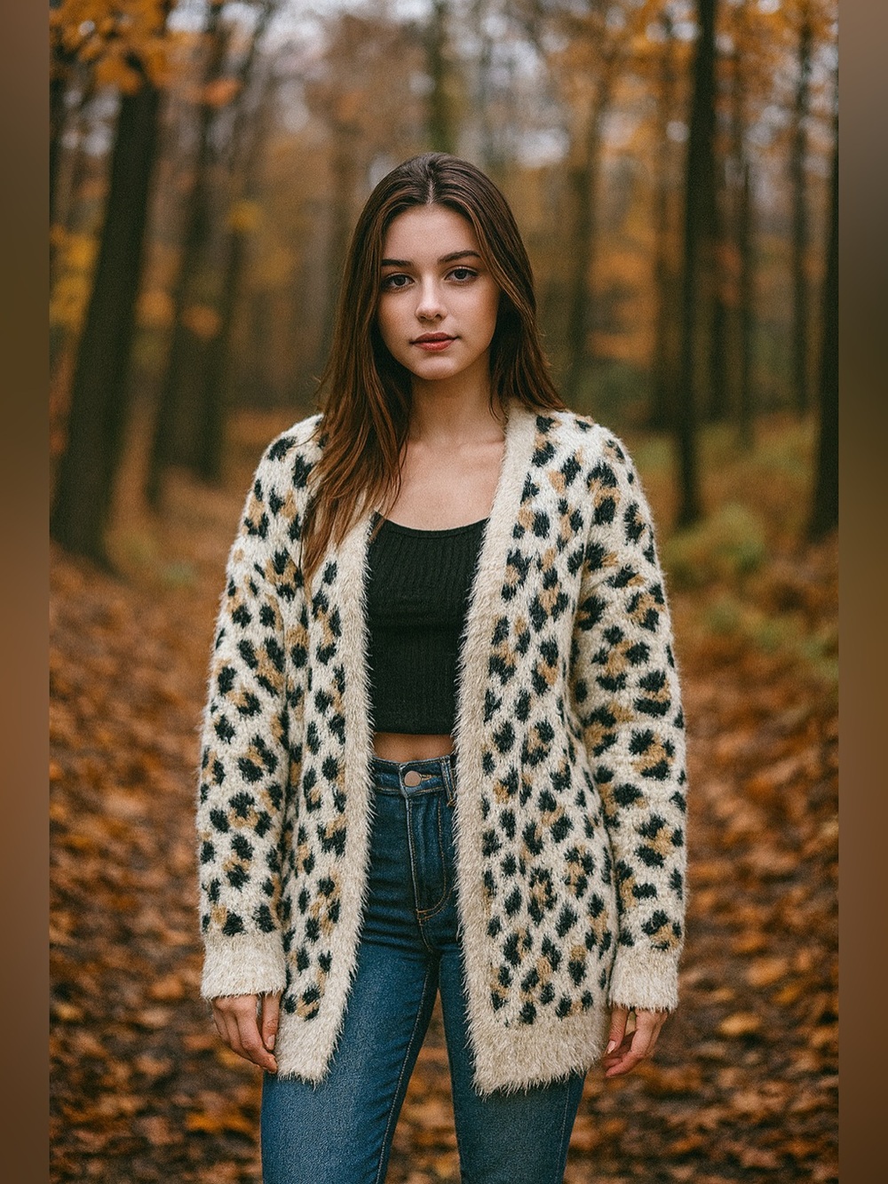 Molly Bracken Leopard Print Cardigan